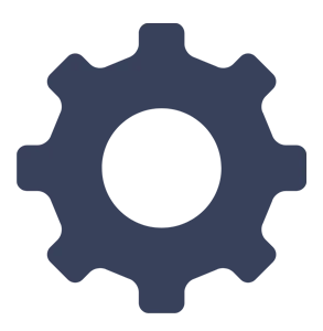 Pictogram of a gearwheel